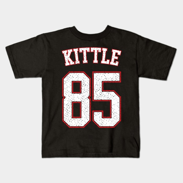 George Kittle Vintage Football Kids T-Shirt by Emma